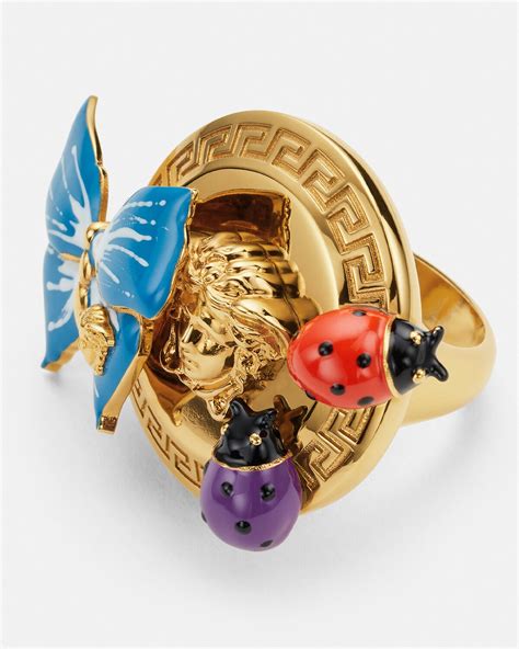 versace butterfly ring